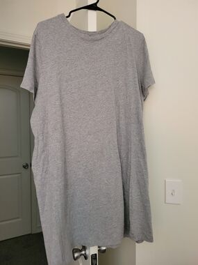 Time and Tru Heather Gray Cotton Tshirt Dress